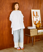 リネンギンガムチェック　パンツ